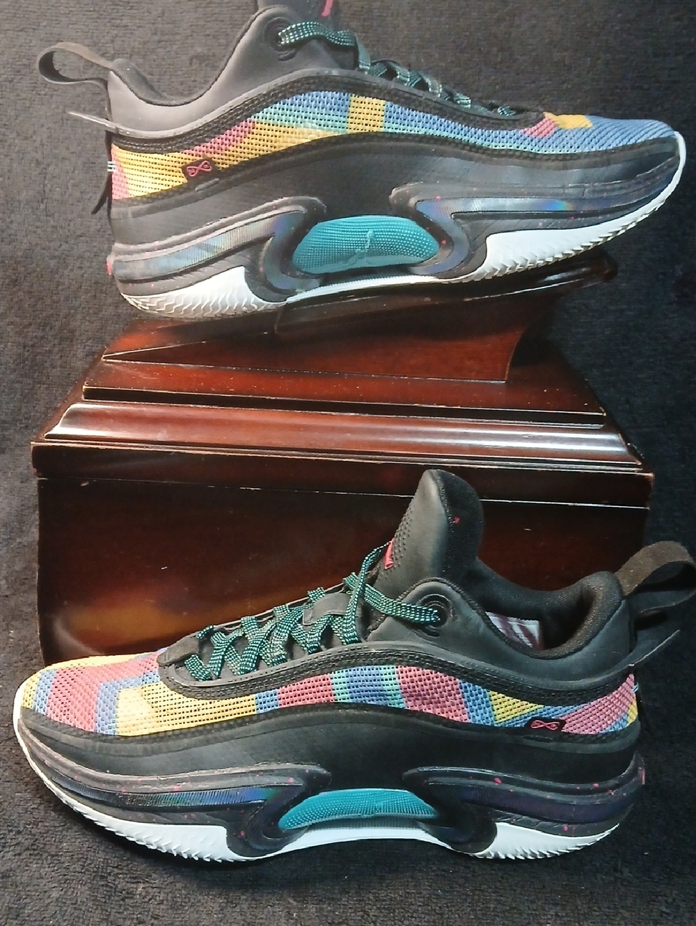 Air Jordan 36 Low(2022)"Black Multi-Color" , Mens Size-11